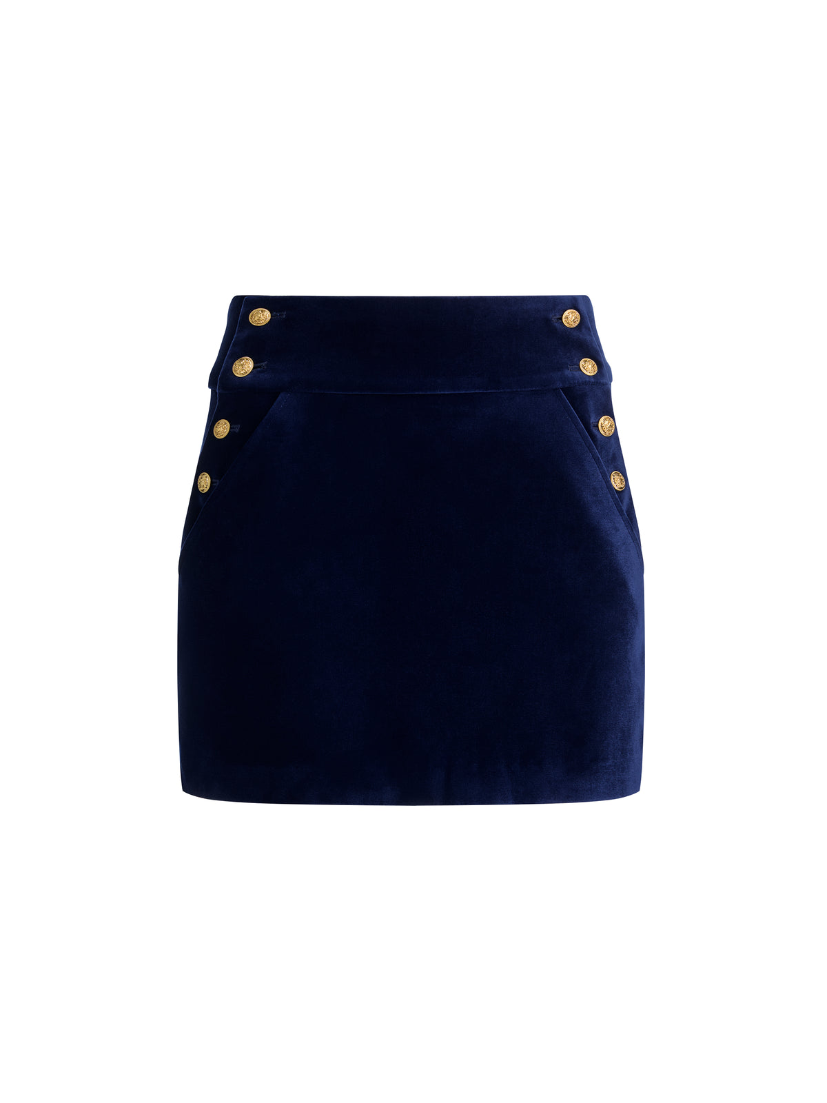 DONALD HR SIDE BTN SKIRT - MIDNIGHT BLUE