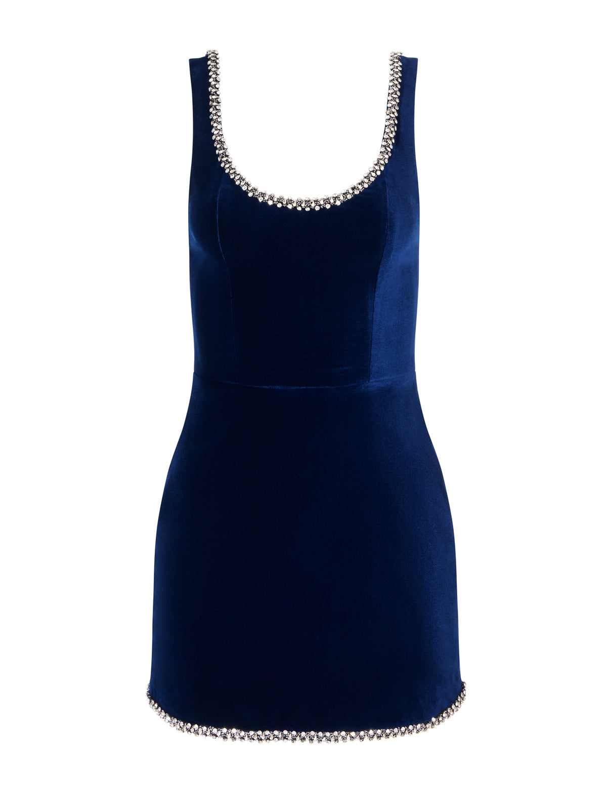 CHARLOTTE SCOOP NECK MINI DRESS - MIDNIGHT BLUE