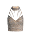 DEENA CRYSTAL CROPPED TOP W CHOKER-ALICE + OLIVIA