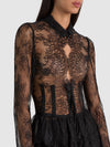 XAVIER TIERED LACE MAXI COAT-ALICE + OLIVIA