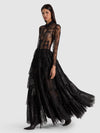 XAVIER TIERED LACE MAXI COAT-ALICE + OLIVIA