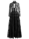 XAVIER TIERED LACE MAXI COAT-ALICE + OLIVIA