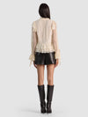 WILHELMINA LACE RUFFLE TOP-ALICE + OLIVIA