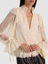 WILHELMINA LACE RUFFLE TOP-ALICE + OLIVIA