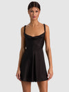 MONIQUE TWIST STRAP COWL NK MINI DRESS-ALICE + OLIVIA