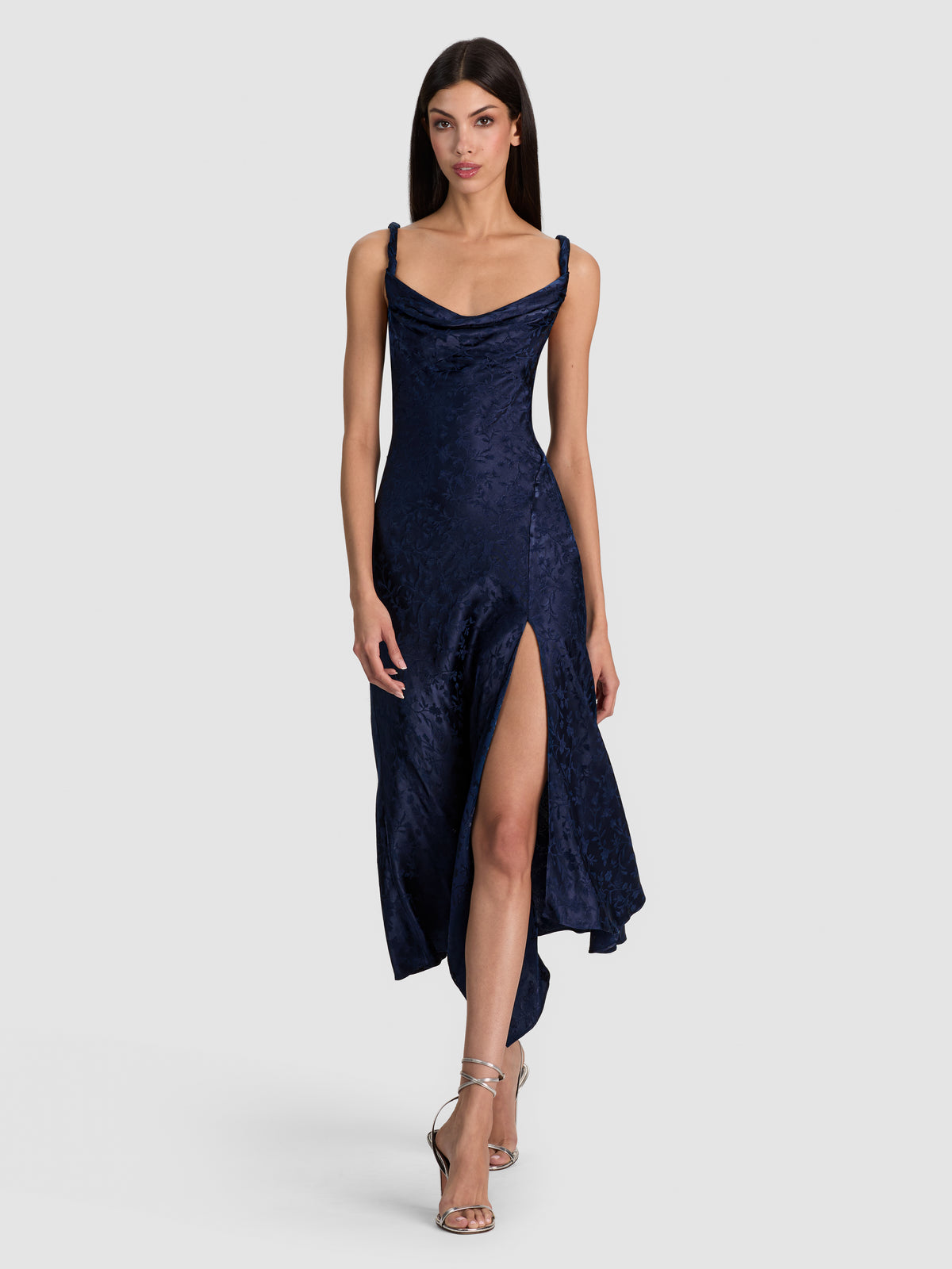 MONIQUE TWIST STRAP MIDI DRESS-ALICE + OLIVIA