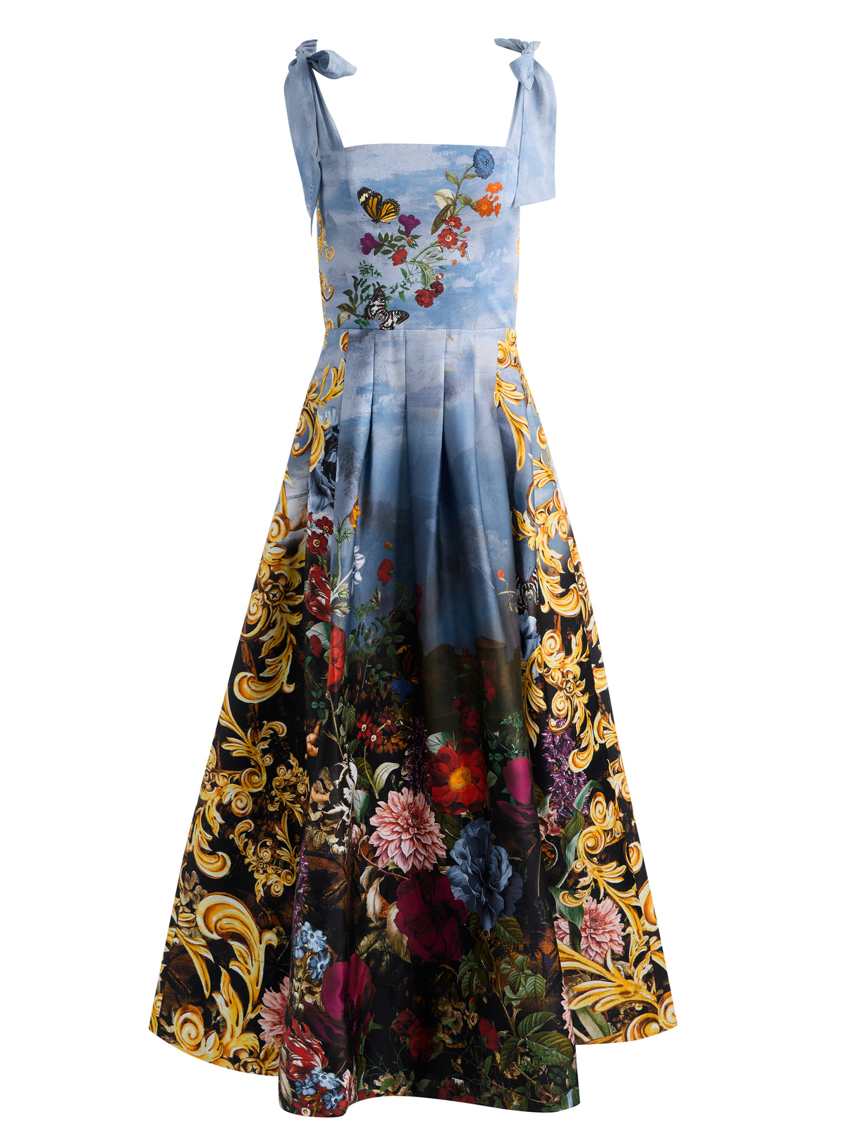 HANA TIE STRAP MIDI DRESS-ALICE + OLIVIA