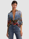 WILLA PLACKET TOP-ALICE + OLIVIA