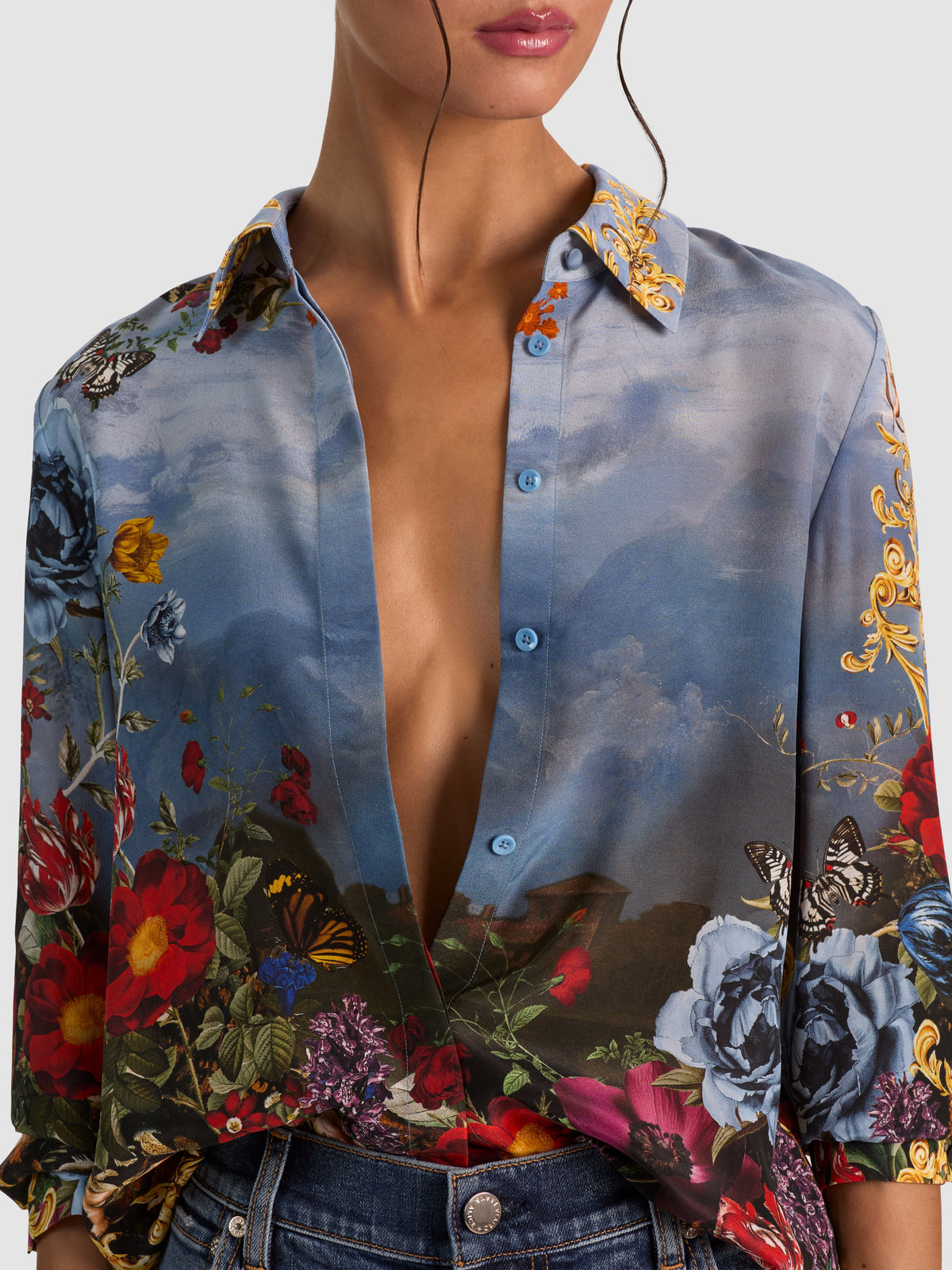 WILLA PLACKET TOP-ALICE + OLIVIA