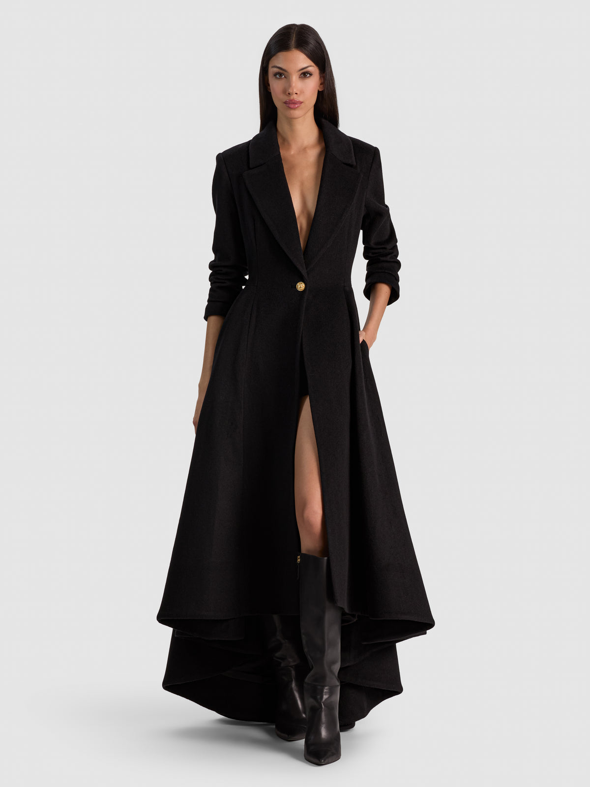CHESHIRE SINGLE BREASTED COAT-ALICE + OLIVIA