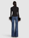 FREYA FEATHER BUTTON DOWN TOP-ALICE + OLIVIA