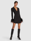 FREYA FEATHER BUTTON DOWN DRESS-ALICE + OLIVIA