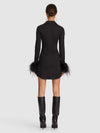 FREYA FEATHER BUTTON DOWN DRESS-ALICE + OLIVIA