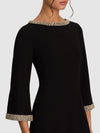 MAILYNN EMBELL TRIM BELL SLV MINI DRESS-ALICE + OLIVIA