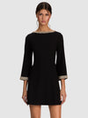 MAILYNN EMBELL TRIM BELL SLV MINI DRESS-ALICE + OLIVIA