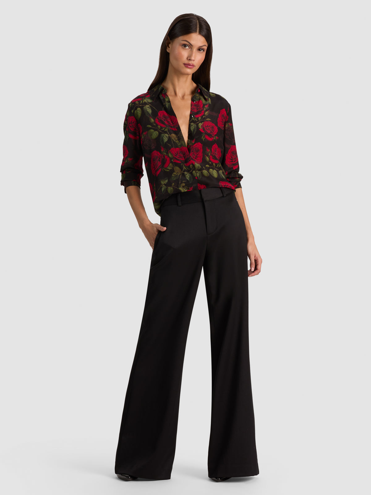 SHANE SLOUCHY WIDE LEG PANT-ALICE + OLIVIA