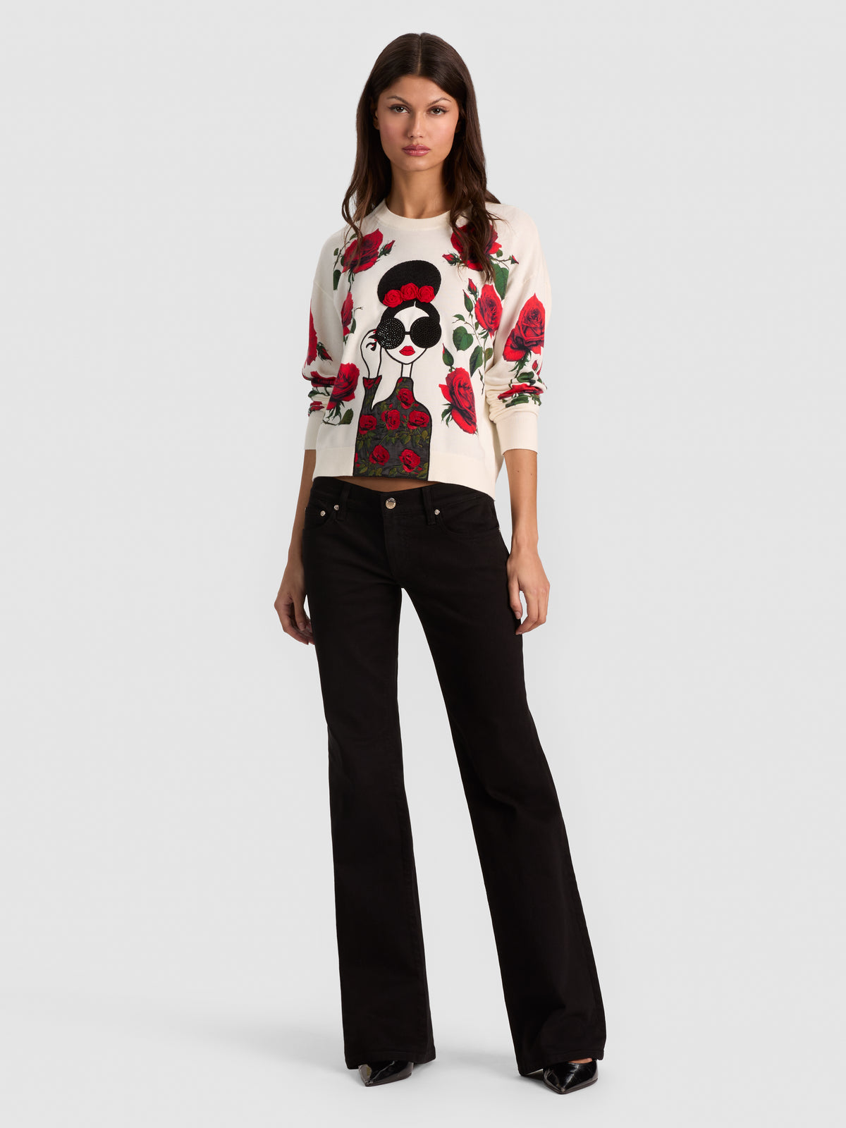 GLEESON STACEFACE PULLOVER-ALICE + OLIVIA