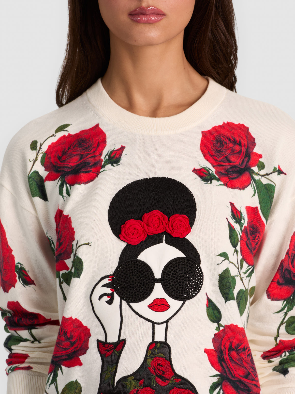 GLEESON STACEFACE PULLOVER-ALICE + OLIVIA