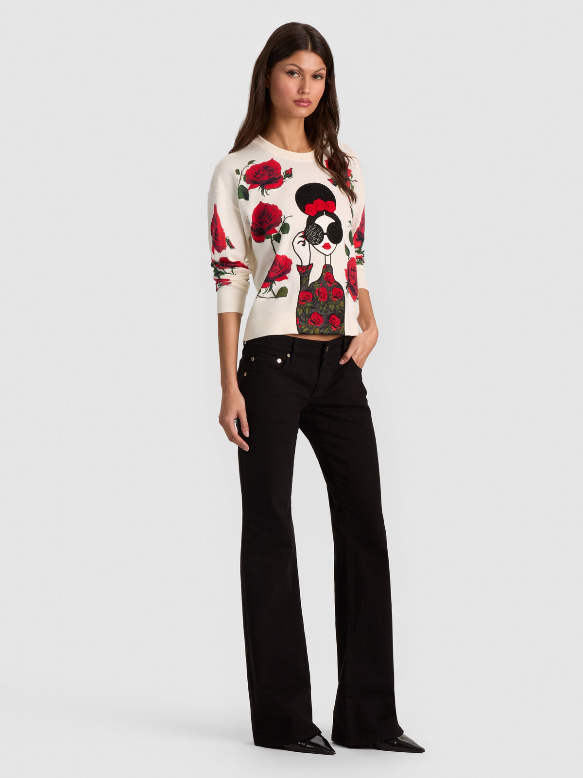 GLEESON STACEFACE PULLOVER-ALICE + OLIVIA