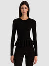 KISHA RIBBED PULLOVER-ALICE + OLIVIA