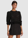 JOAN BOBBLE PEARL PUFF SLV PULLOVER-ALICE + OLIVIA