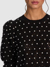JOAN BOBBLE PEARL PUFF SLV PULLOVER-ALICE + OLIVIA
