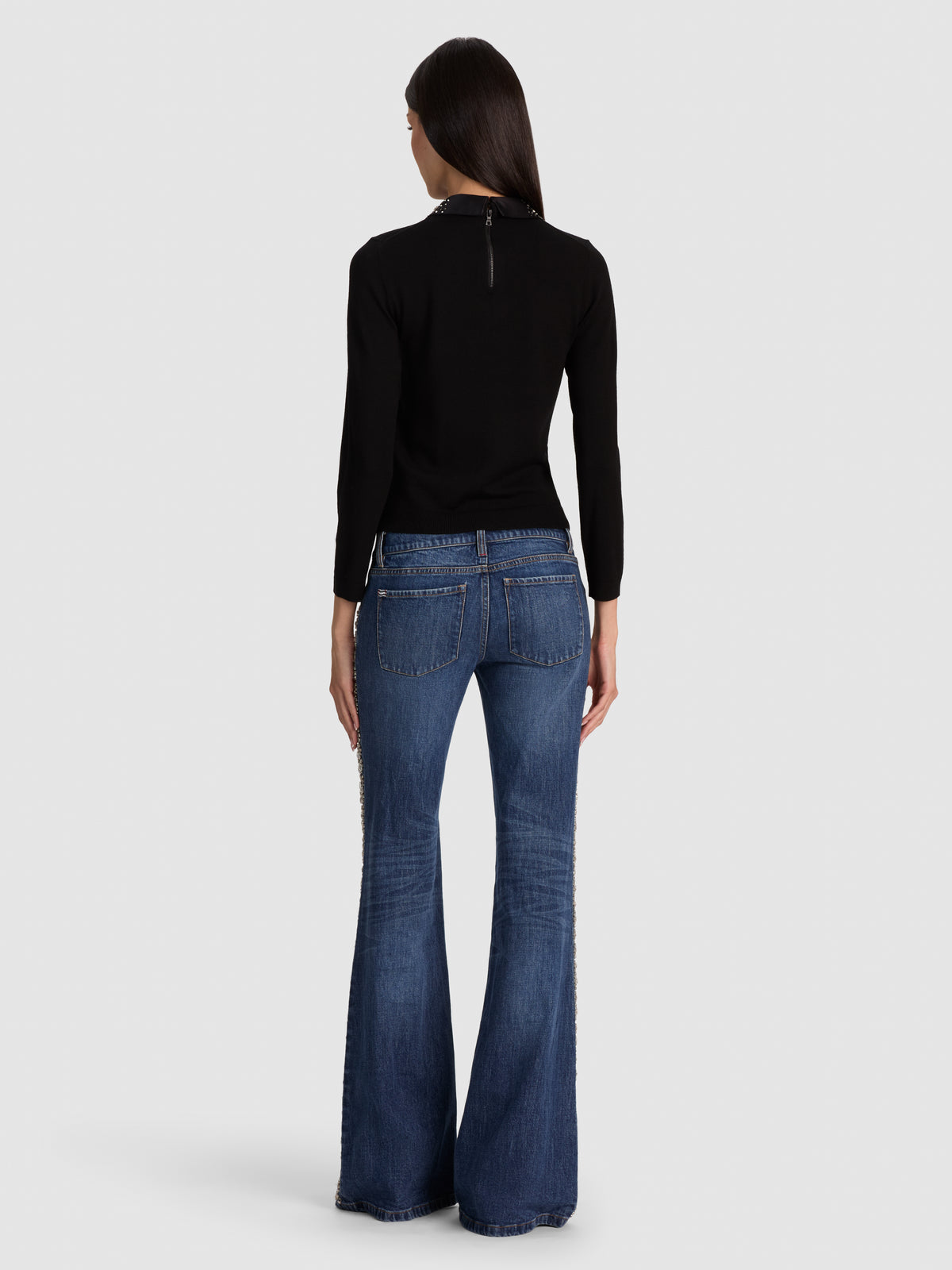 PORLA EMB COLLARED SWEATER-ALICE + OLIVIA
