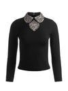 PORLA EMB COLLARED SWEATER-ALICE + OLIVIA