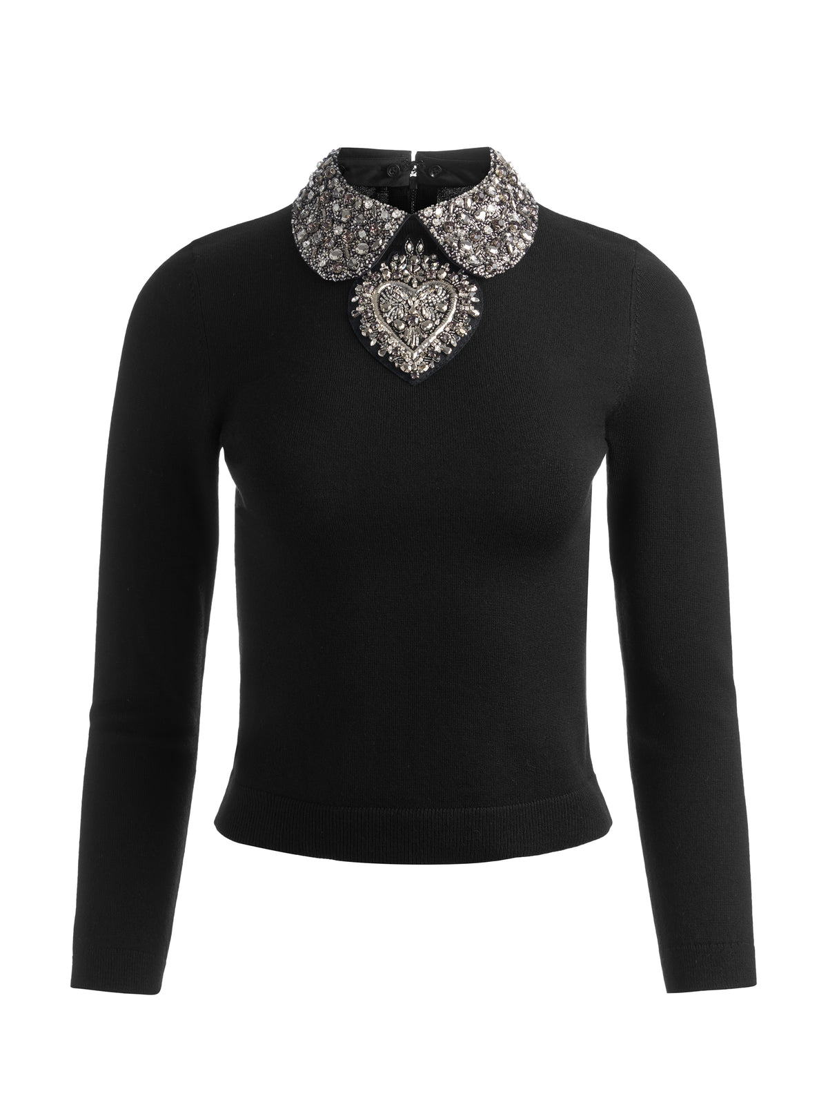 PORLA EMB COLLARED SWEATER-ALICE + OLIVIA
