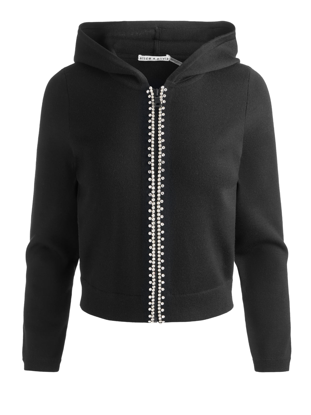 DOLLIE EMBELLISHED HOODIE - BLACK