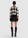 CAROLEE EMBELLISHED ARGYLE CARDIGAN-ALICE + OLIVIA