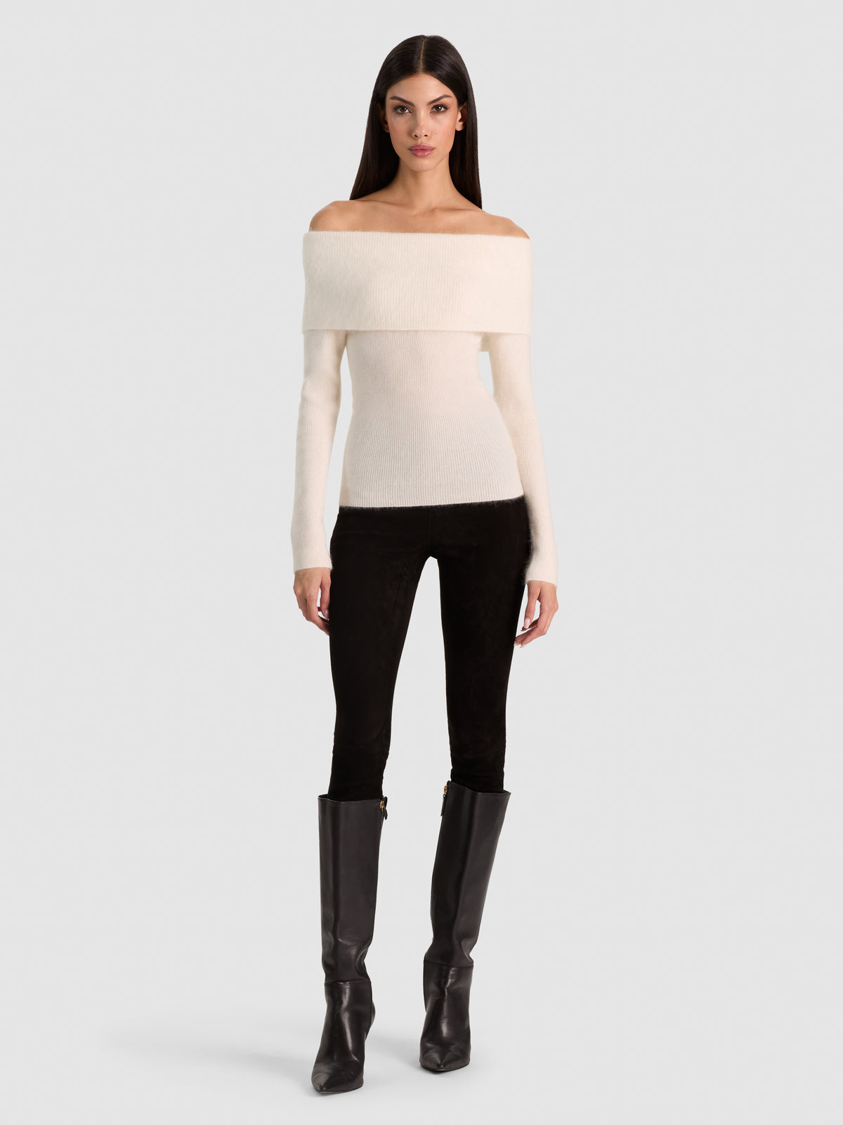 DOLAN FOLDOVER PULLOVER - SOFT WHITE