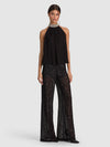 MARIS EMBELL COLLAR HALTER NECK GATHERED TOP-ALICE + OLIVIA