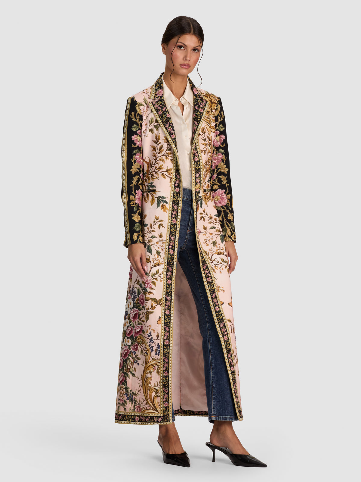 MACEY EMBROIDERED LONG BLAZER-ALICE + OLIVIA
