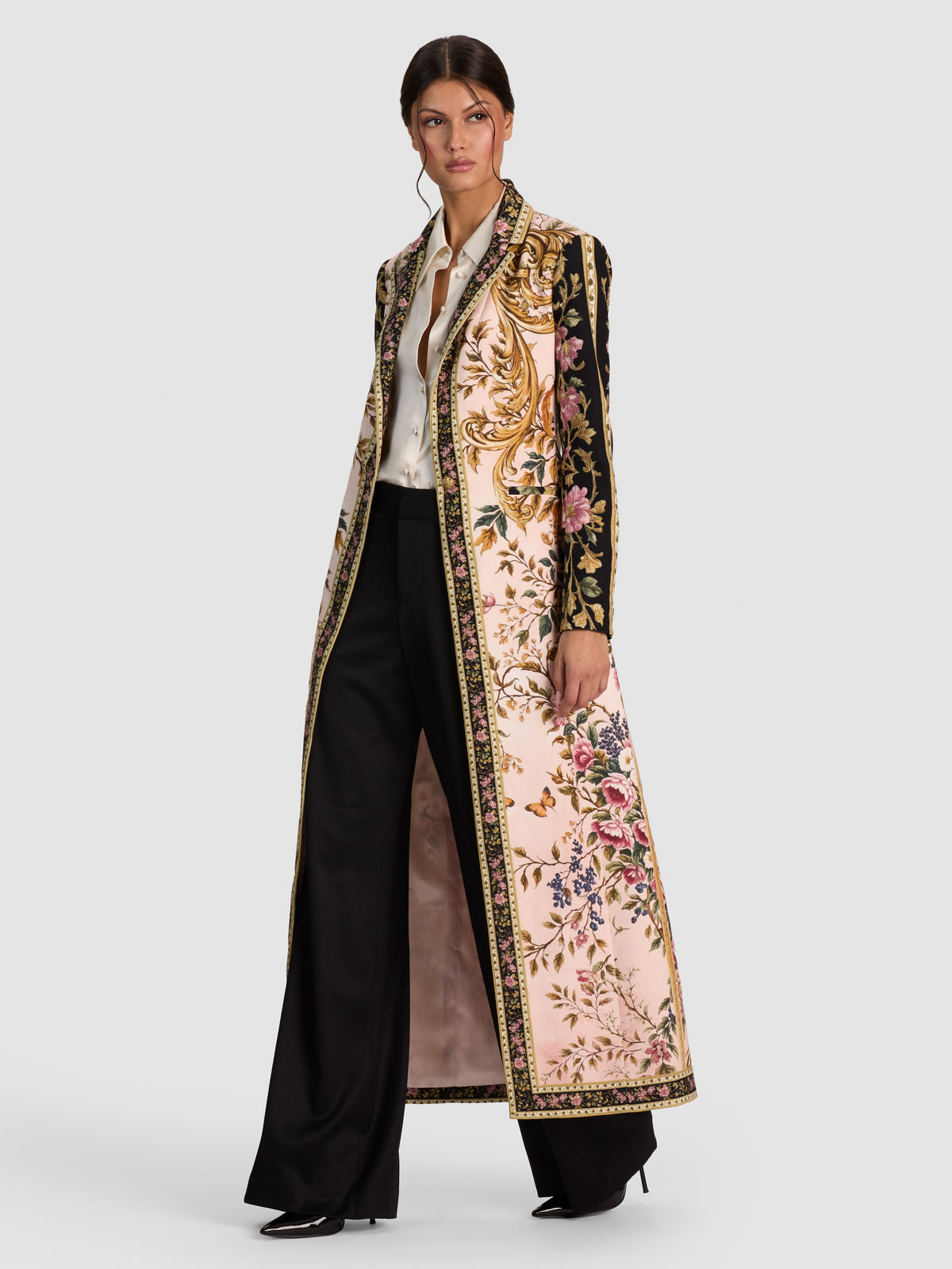 MACEY EMBROIDERED LONG BLAZER-ALICE + OLIVIA