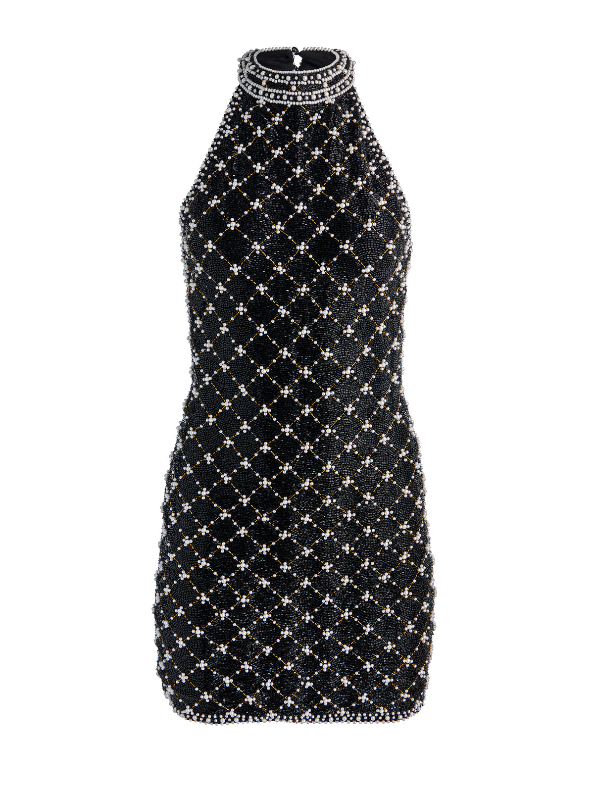 GATZ EMBELLISHED MINI DRESS - BLACK/MULTI
