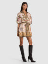 LUCY LS MINI SHIRT DRESS W TIE BELT-ALICE + OLIVIA
