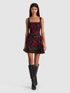 VERA DROP WAIST FLARE MINI DRESS-ALICE + OLIVIA