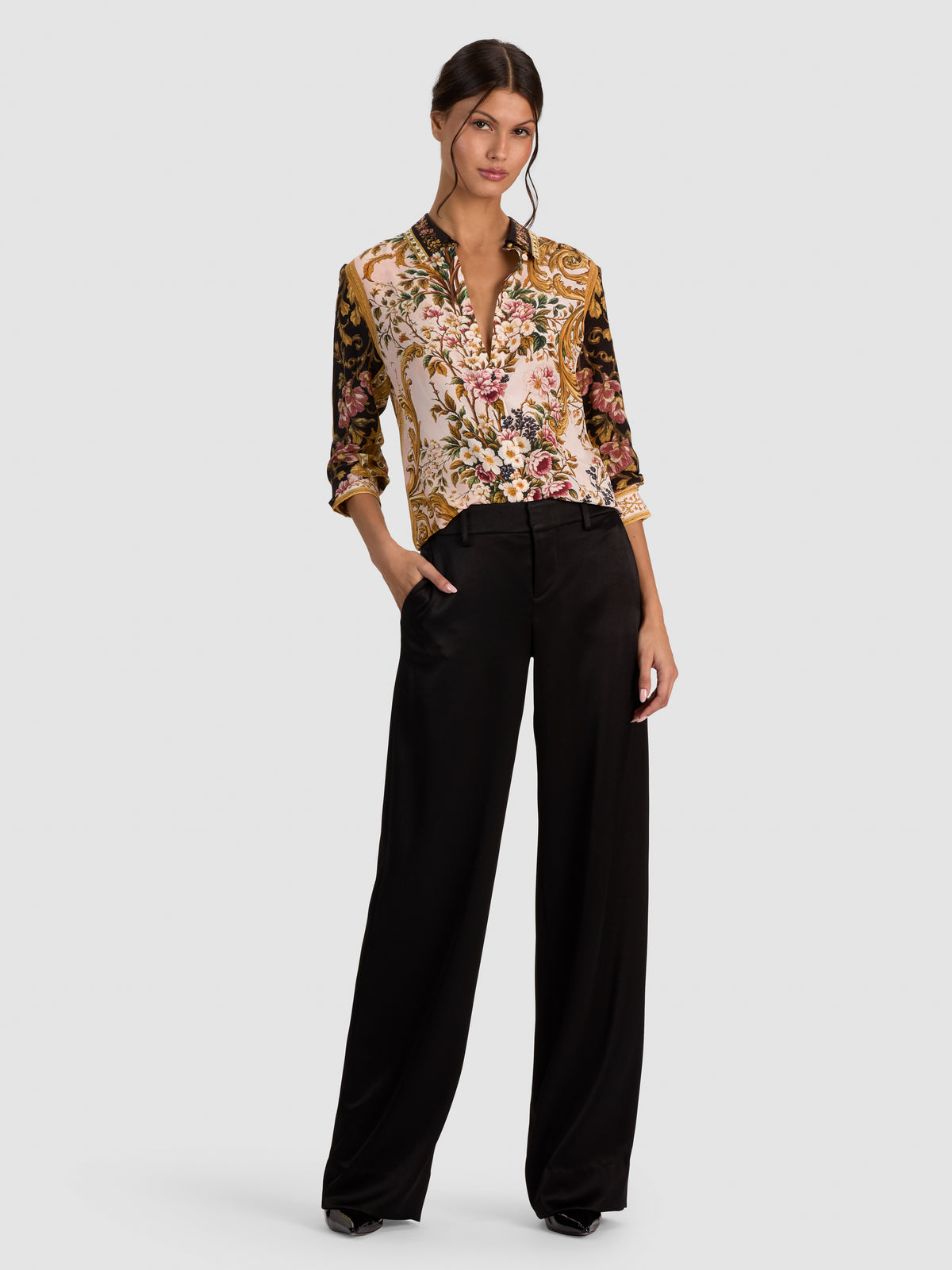 WILLA SILK BLOUSE- TRUE GRANDEUR