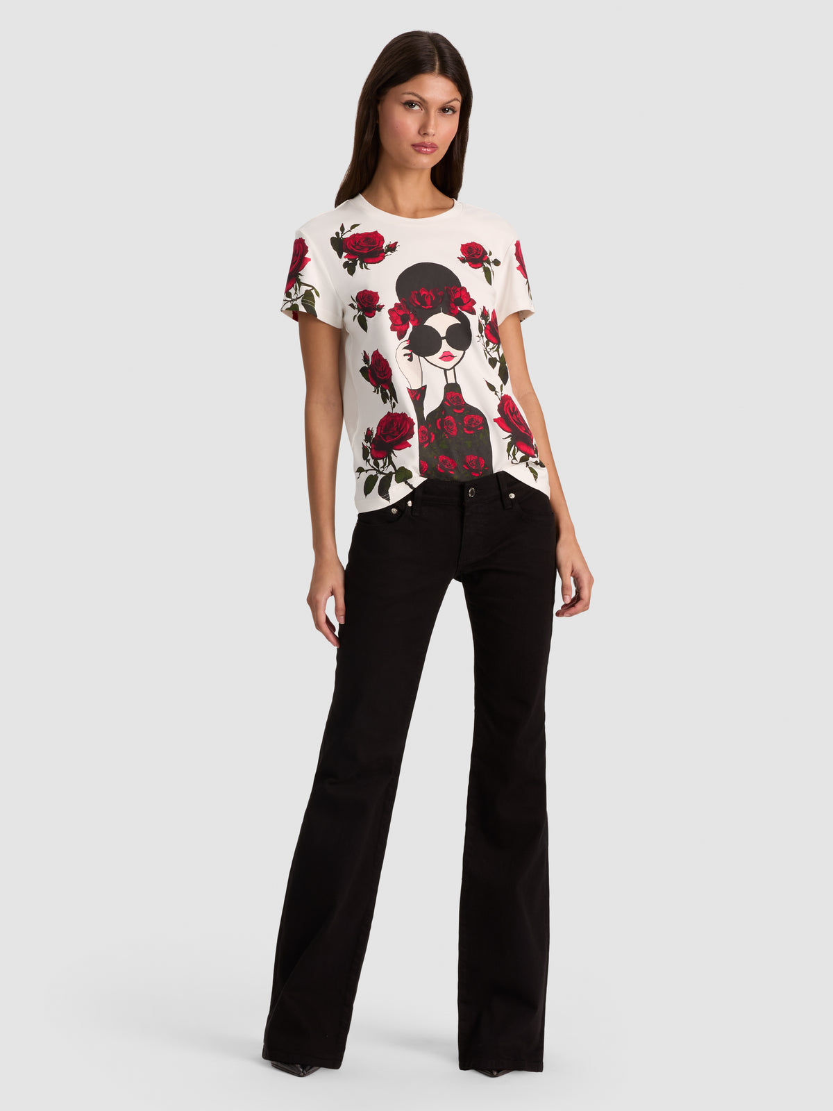 ALVERA STACEFACE TEE - MIDNIGHT ROUGE