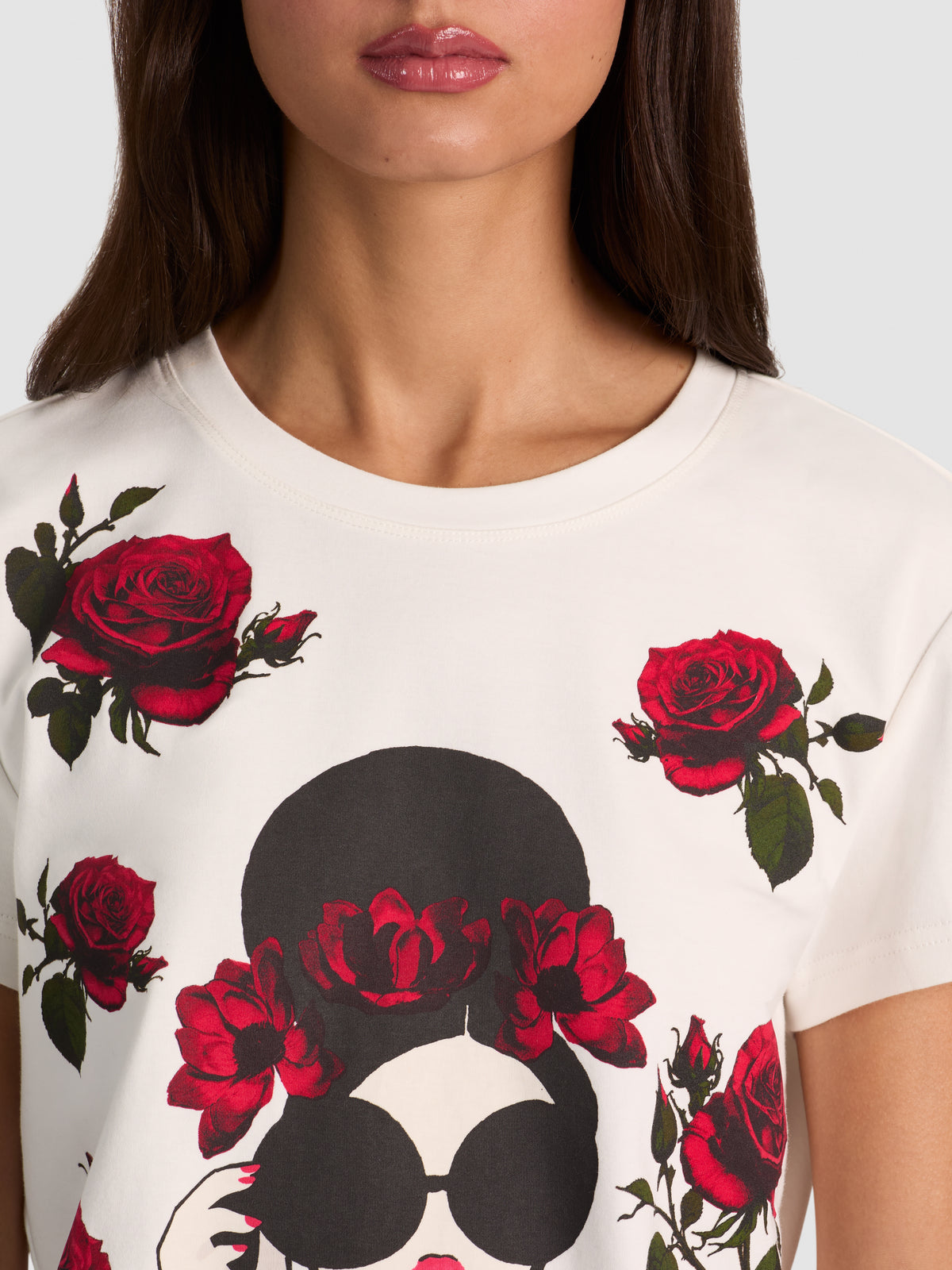 ALVERA STACEFACE TEE - MIDNIGHT ROUGE