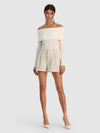 CONRY EMBELL TWEED PLEATED SHORT-ALICE + OLIVIA