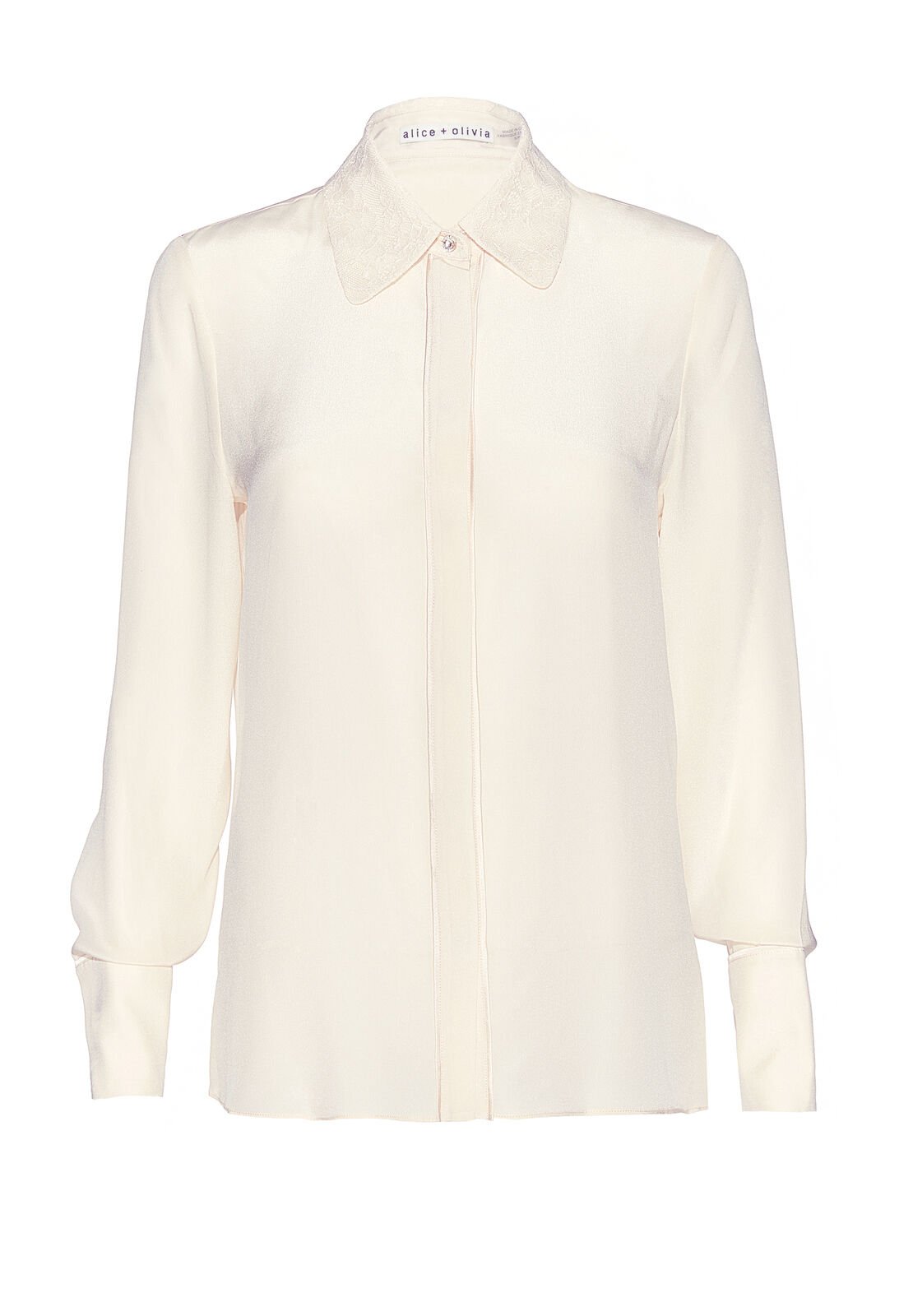 ALFIE ROUND COLLAR BTN DWN-ALICE + OLIVIA