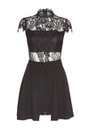 ELWOOD OVERSKIRT ROMPER-Black-ALICE + OLIVIA