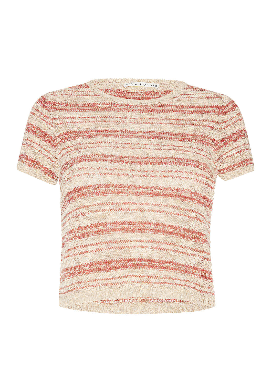 BAYLOR SS TEXTURED CREWNK-ALICE + OLIVIA