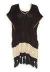 BRIXTON HOODED PONCHO W FRINGE-ALICE + OLIVIA