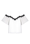 FEFE COLD SHOULDER PLEATED BLS-ALICE + OLIVIA