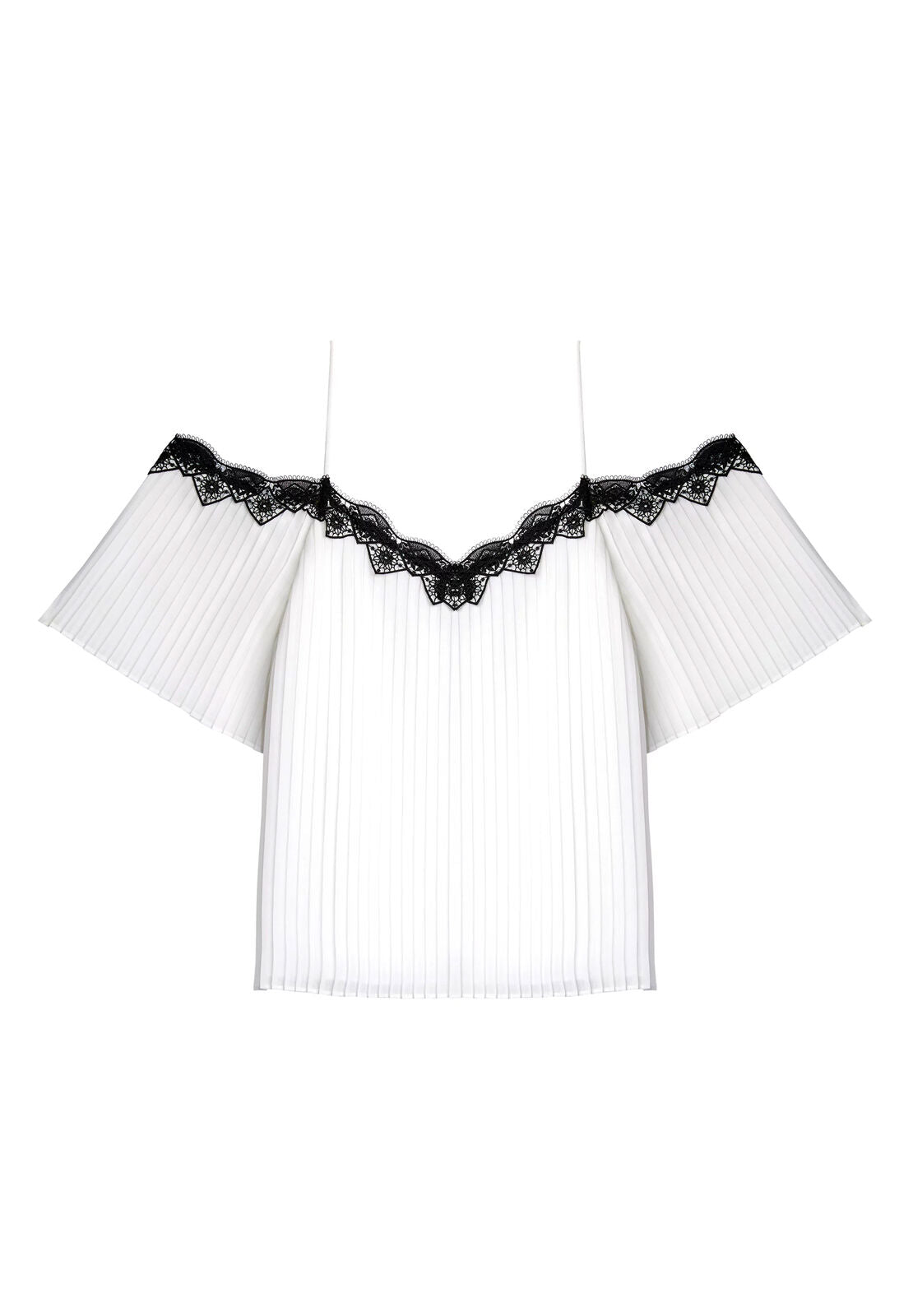 FEFE COLD SHOULDER PLEATED BLS-ALICE + OLIVIA
