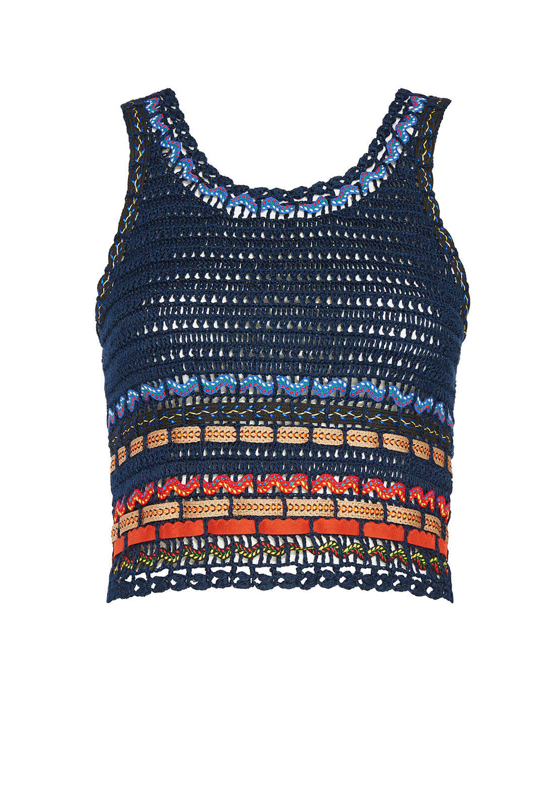 DORIAN RIBBON WEAVED TANK-ALICE + OLIVIA