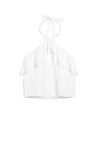 MONET RUFFLED HALTER TOP-ALICE + OLIVIA